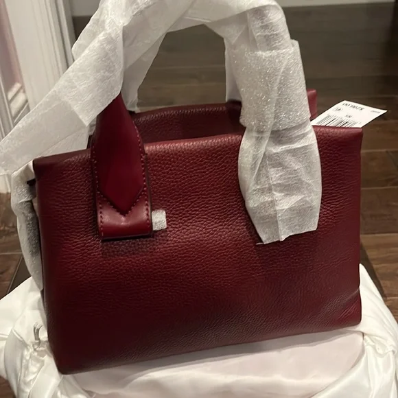 NWT- Michael Kors Rollins Red Small Leather Satchel - Picture 4 of 9